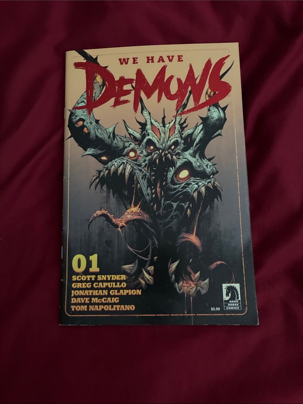 We Have Demons #01 Comic Book - Red, Black, Gray Cover Art